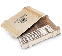 Gehring Steak Cutlery 12 gab I Steika nažu komplekts I Steika nažu komplekts I Steika dakšiņas I Steika galda piederumu komplekts 6 cilvēki Laguna sērija I Grila galda piederumi Koka kaste I Var mazgāt trauku mazgājamā mašīnā