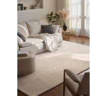 Hanse Home Eleni vilnas paklājs - dabīgs dzīvojamās istabas paklājs - ar rokām šūts - Hygge Skandi, Boho paklājs vilna viesistabai, guļamistabai, ēdamistabai, gaitenim - dabīgs, balts, 200 x 300 cm