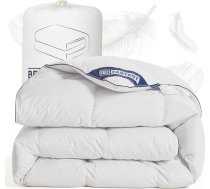 BedFabtasy Premium dūnu sega 135 x 200 cm, Vissezonas sega 135 x 200 cm ar Premium zoss dūnām un spalvām, 100% klusa organiskā kokvilna, Oeko-Tex 100, Down Pass, RDS sertificēta