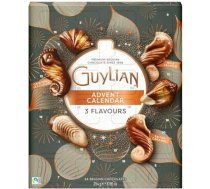 Guylian Adventes kalendārs 254G Atpakaļskaitīšana līdz Ziemassvētkiem ar 24 gardām šokolādes konfektēm katrai dienai Svētku atpakaļskaitīšanas inventāra pildītājs Secret Santa Pure Luxury