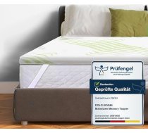 Oeko-Tex® sertificēts matrača pārvalks 140 x 190 cm ar 100% atmiņas putām un alvejas pārvalku - pārvalks 140 x 190 cm, 5 cm biezs - ražots ES