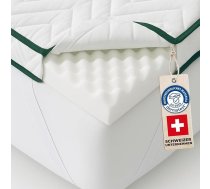 Welldora matrača pārvalks 8 cm - divpusējs H3/H4, 3D kontūrs, kastu atsperu gultai un alerģiju slimniekiem, mazgājams 95 °C temperatūrā, pret apmeklētāju plaisām, pret spiediena punktiem, Oeko-Tex & Dermatest "Ļoti labi".