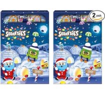 Nestlé Smarties Adventes kalendārs, Ziemassvētku kalendārs ar figūriņām no piena šokolādes un Smarties šokolādes lēcām, 2 gab. iepakojumā (1 x 193,9 g)