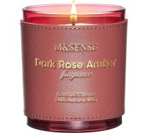 M&SENSE Rose Amber aromātiskās sveces stikla vējstiklā, 283 g (42 h) Ādas svece, tīra degšana, romantiska aromterapija, augstas kvalitātes dekoratīva dāvana, telpu rotājums
