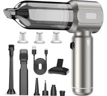 mtchavno Handheld Vacuum Cleaner Battery, Bezvadu rokas putekļsūcējs ar 21000Pa bezsuku motoru, 4 in 1, 3 ātrumi, Mini putekļsūcējs ar HEPA filtru automašīnai, birojam, mājai