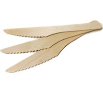 DISPOSABLE GREEN® 300 gab. vienreizlietojamo koka galda piederumu komplekts, 100 x dakšiņas, 100 x karotes, 100 x naži, 16 cm, bioloģiski noārdāms, kompostējams, videi draudzīgs galda piederumu komplekts, ballītei un piknikam