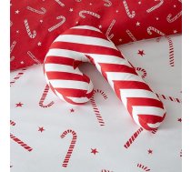 Catherine Lansfield Ziemassvētku Candy Cane formas vilnas spilvens - sarkans/balts