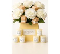 Grehge Candle Bouquet | Luxury Gifts for Mum | Dāvanas dāmām | Dāvanas dzimšanas dienā | Dāvanas jubilejai | Dzimšanas dienas dāvanu (balta)