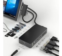 Microsoft Surface doks 13-in-1, Surface Pro dokstacija ar trīskāršu displeju, Microsoft Surface Hub adapteris Surface Pro 9/8/X/7/6/5/4/3, Surface Book 3/2/1, Surface Laptop Go/4/3/2/1