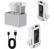 Mini 3 sērijas inteliģentā lidojuma akumulatora lādētājs Combo 2 gab. 3850 mAh dronu akumulatori (51 minūte maksimālā lidojuma laika) un 3 slotu divvirzienu uzlādes stacija, kas saderīga ar DJI Mini 4 Pro/3 Pro/3