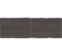 Galda virsma Apstrādāta koka ozols Dabīgā mala Pelēka 140 x 50 x 4 cm Galda virsma restorānam Ēdamistabai Dzīvojamā istaba Biroja mēbeles Darba virsma Galda virsma galda virsma