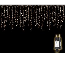 Salcar LED Icicle Fairy Lights āra apgaismojums, 200 LED gaismas aizkaru logu 8 m Ziemassvētku LED apgaismojums (5 m pasaku gaismas + 3 m barošanas kabelis) iekštelpās 31 V ar 8 apgaismojuma režīmiem un atmiņas funkciju, silti balts