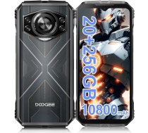 DOOGEE S Cyber Āra mobilais tālrunis bez līguma Android 14 20GB (8+12)/256GB, 10800mAh, 50MP + 16MP Āra viedtālrunis 6,6 collu FHD+ Octa-Core IP68 ūdensizturīgs būvlaukuma mobilais tālrunis 4G Dual SIM/IP68/OTG/NFC/GPS 2024
