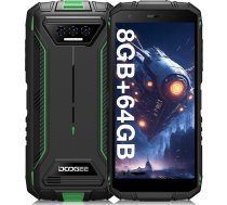 DOOGEE S41T (2025) Āra mobilais tālrunis bez līguma, 6300 mAh, 8GB RAM + 64GB/ 1TB paplašināma ROM, Android āra viedtālrunis 5,5" HD+ IP68/P69K, 13MP kameras, 4G Dual SIM NFC/OTG/GPS