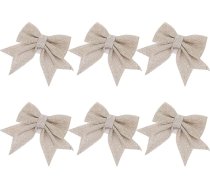 Loks Glitter Luminous Ziemassvētku eglīte lentes lokus Ziemassvētku vainags Loks Loks Ziemassvētku eglītes rotājums Ziemassvētku brīvdienu kāzu apdare Pack of 6