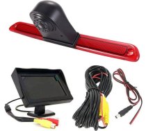 HD bremžu gaismas atpakaļgaitas kameras komplekts ar 4,3 collu LCD monitoru, Van ūdensizturīga nakts redzamības automašīnas jumta atpakaļgaitas kameras nomaiņa Mercedes Sprinter W906 W907 W910 316 CDI/VW Crafter Caravelle 2007