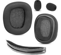 HAIZEEN Ausu spilventiņi un galvas lente saderīgi ar Logitech G930s G930 G432 G430 austiņām austiņu ausu spilventiņu rezerves polsterējums (elpojošs audums / augstas kvalitātes putas)