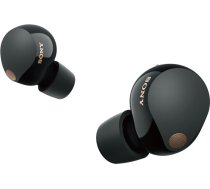 Sony WF-1000XM5 bezvadu trokšņu slāpēšanas austiņas, Bluetooth, austiņas ar mikrofonu, līdz 24 stundām akumulatora darbības laika un ātrā uzlāde, IPX4 novērtējums, iOS un Android - melnas (atjaunotas)