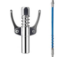 Smērēšanas pistoles iemutiņš Nerūsējošā tērauda dubultā roktura smērēšanas pistoles savienotājs smērēšanas pistolei ar 30 cm šļūteni, bloķēšanas knaibles Smērēšanas pistoles savienotājs, piemērots standarta M6/M8/M10/M12/M14 s