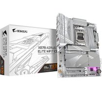 GIGABYTE X870 A Elite WIFI7 Ice pamatplate - Atbalsta AMD Ryzen 9000 procesorus, digitālā 16+2+2 fāžu VRM, līdz 8000 MHz DDR5 (OC), 3xPCIe 5.0, Wi-Fi 7, 2.5GbE LAN, USB 4
