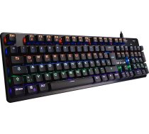 G-LAB Keyz Carbon V3 mehāniskā spēļu tastatūra QWERTZ Blue Switches - daudzkrāsaina LED spēļu tastatūra ar fona apgaismojumu, Anti-Ghosting - PC/PS4/PS5/Xbox One/Xbox Series X New 2022
