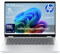 HP OmniBook X Flip Intel Core Ultra 5-226V 2-in-1 nākamās paaudzes mākslīgā intelekta klēpjdators | Specializēts NPU mākslīgajam intelektam | 40 NPU topi | Copilot+ PC | 14 collu WUXGA 1920x1200 skārienjūtīgais ekrāns | 16 GB | 512 GB SSD | W