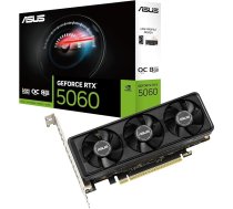 ASUS GeForce RTX 5060 LP BRK 8GB GDDR7 OC Edition Low Profile Gaming grafiskā karte (NVIDIA Blackwell arhitektūra FP4 un DLSS 4, PCIe 5.0, 2x HDMI 2.1, 1x DisplayPort 2.1a, RTX5060-O8G-LP-BRK)