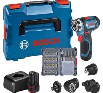 Bosch profesionālais 12V sistēmas akumulatora urbjmašīna GSR 12V-15 FC - FlexiClick sistēma (ieskaitot 2x 2.0 GBA 12V akumulatoru, lādētāju, 4x piederumu komplektu, 40 gab. piederumu komplektu 40, L-BOXX) - Amazon ekskluzīvs komplekts