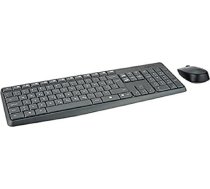 Logitech MK235 bezvadu tastatūras un peles komplekts, 2,4 GHz savienojums, izmantojot Unifying Nano USB uztvērēju, 10 m diapazons, 15 FN taustiņi, 3 gadu akumulatora darbības laiks, PC / klēpjdators, horvātu / slovēņu izkārtojums