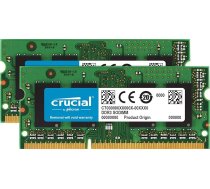 Crucial CT2K8G3S186DM 16 GB komplekts (8 GB x 2) DDR3L 1866 MT/s (PC3-14900) CL13 SODIMM 204-pin 1,35 V/1,5 V atmiņa Mac datoriem