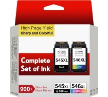 Ieliktņu kasetnes 545 546 XL, saderīgas ar oriģinālajām Canon oriģinālajām kasetnēm 545 546 XL Multipack, PG-545/CL-546XL priekš Pixma TS3400 TS3100 TS3100 TS3150 TS3300 TS3350 TS3450 TR4500 TR4551 MG250 00 MG25