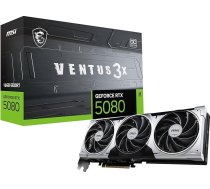MSI GeForce RTX 5080 16G Ventus 3X OC Plus - 16GB GDDR7 (30Gbps/256-bit), PCIe 5, Boost: 2640MHz, HDMI 2.1b, DisplayPort 2.1b