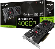 PNY GeForce RTX™ 4060 Ti 8GB XLR8 Gaming VERTO Overclocked Dual Fan Grafiskā karte DLSS 3