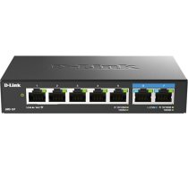 D-Link DMS-107/E 7-port multi-gigabitu nepārvaldāms komutators (2x 2,5G un 5x 1G porti, bez ventilatora, kompakts metāla korpuss, QoS, Plug and Play)