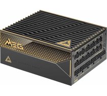 MSI MEG Ai1600T PCIE5 barošanas bloks - 1600 W, 80 Plus Titanium, ATX 3.1, PCIe 5.1 GPU atbalsts, dubults 12V-2x6 kabelis, divkrāsu 12V-2x6 savienotāji, ATX barošanas bloks, pīts kabelis