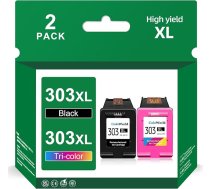 ColoWorld 303XL Druckerpatronen, für Hp 303 Druckerpatronen Multipack, saderīgs ar Hp Envy Inspire 7200e 7220e 7900e 7920e,für Envy Photo 6200 6230 7800,für Tango X Smart Drucker(2er-Pack)
