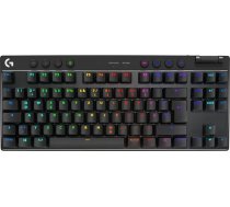 Logitech G PRO X TKL LIGHTSPEED bezvadu spēļu tastatūra, īpaši mobils dizains, bez ciparu tastatūras, Lightsync RGB, PBT taustiņi, taktilo slēdži (GX Brown), QWERTZ vācu, PC - Black