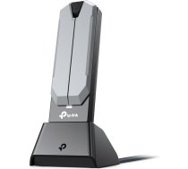 TP-Link Archer TBE400UH Wi-Fi 7 WLAN karte datoram, BE6500 trīsjoslu USB WLAN adapteris ar augstas veiktspējas antenu, MU-MIMO, WPA3, USB 3.0, saderīgs tikai ar Windows 10/11