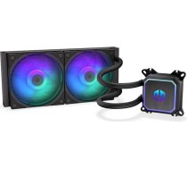 ENDORFY Navis F240 ARGB - AIO CPU ūdens dzesētājs, 240 mm radiators, PWM sūknis, 2x Fluctus 120 PWM ARGB ventilatori, Intel LGA 1700/1200/115x un AMD AM5/AM4