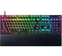 Razer Huntsman V3 Pro 8KHz - Pilna izmēra datorspēļu tastatūra - 8KHz HyperPolling - Analogie optiskie slēdži - Sprūda diapazons 0,1-4,0 mm - Snap Tap - Rapid Trigger - QWERTY US izkārtojums | Black