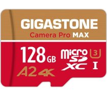 [5 gadu bezmaksas datu atjaunošana] GIGASTONE 128GB Micro SD karte, Camera Pro Max, līdz 120/80MB/s, MicroSDXC atmiņas karte DJI, Gopro, Insta360, Dashcam, 4K video, UHS-I A2 V30