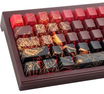 PBT Custom Keycaps, 131 taustiņš, 131 taustiņš, sarkans Ukiyo-e Keycap Cherry Profile Dye Sublimation Shine Through Side Engraved Transparent Keycaps for Cherry Gateron MX Switches Mechanical Keyboards
