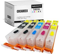 COCADEEX 580XXL tukša uzpildāma tintes kasetne, kas ir saderīga ar Canon PGI-580XXL CLI-581XXL, priekš PIXMA TS6150 TS6151 TS6250 TS6251 TS6350 TS6351 TS705 TR7550 TR8550 TS9550 TS9550 TS9550 TS9550 1C