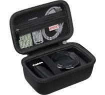 BOVKE Canon PowerShot SX740 HS digitālās kameras ceļojumu somas turētājs Canon SX730 SX720 SX620 G7X kamerai ar papildu somu baterijām, kabeļiem, SD kartēm, melns, koferis