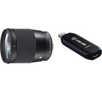 Sigma 402965 16 mm F1.4 DC DN laikmetīgais objektīvs (67 mm filtra vītne) priekš Sony-E objektīva bajoneta & Elgato Cam Link 4K, tiešraide, ierakstīšana ar DSLR, videokameru, sporta kameru, 1080p60