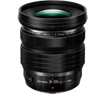 M.Zuiko Digital ED 8-25mm F4.0 PRO platleņķa tālummaiņas objektīvs piemērots visām Micro Four Thirds sistēmas kamerām (Olympus OM-D un Pen modeļi, Panasonic G sērija), melns