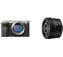 Sony Alpha 7C II bezspoguļa pilna kadra kamera ar SEL24F28G (kompakta, 33 MP, reāllaika autofokuss, 10 BPS, 4K video, noliecams LCD skārienjūtīgais ekrāns), sudraba/melns