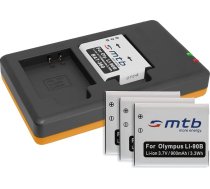 4 baterijas + duālais lādētājs (USB) priekš LI-90B Li-92B / Olympus Actioncam Tough TG Tracker / TG-1, TG-2, TG-3, TG-4, TG-5, TG 6 / XZ-2 ... Skatīt sarakstu - iekļauts mikro USB kabelis)
