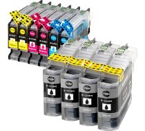 10 saderīgas kasetnes, kas aizvieto Brother LC-223 priekš MFC J4420DW J4620DW J4620DW J4625DW J5320DW J5620DW J5625DW J5720DW J880DW J680DW J480DW DCP J562DW J4120DW (10 eksemplāru iepakojums) LC22 komplekts3