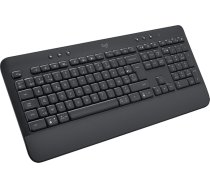 Logitech Signature K650 Comfort bezvadu tastatūra ar plaukstas balstu, BLE Bluetooth/Logi Bolt USB uztvērējs, Soft Touch tastatūra, Numpad, PC/Windows/Mac, Beļģijas AZERTY - pelēka